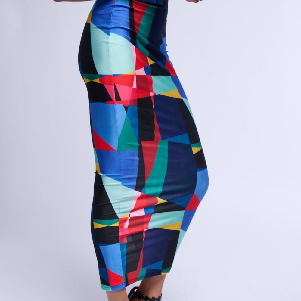 VACATION FEVER STRETCH MAXI SKIRT